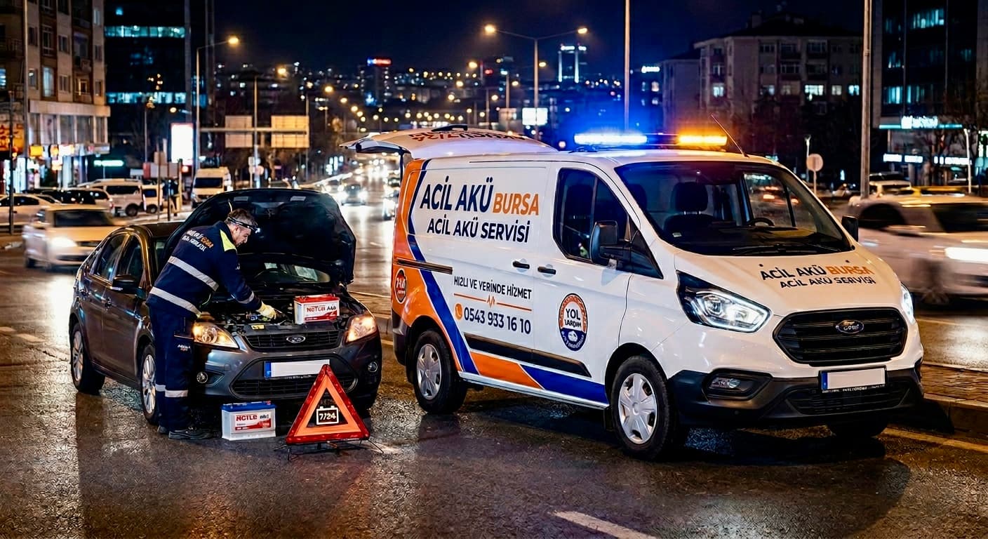 Bursa'da 7/24 acil yol yardım ve akü servisi — Acil Akü Bursa mobil ekip